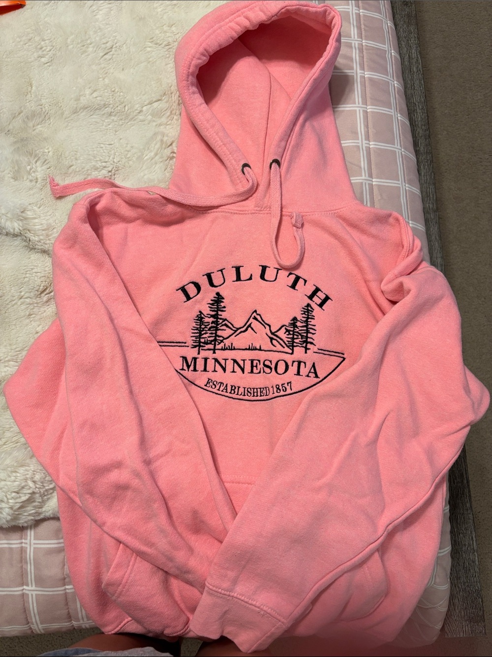 Pink Duluth Minnesota Pullover Hoodie